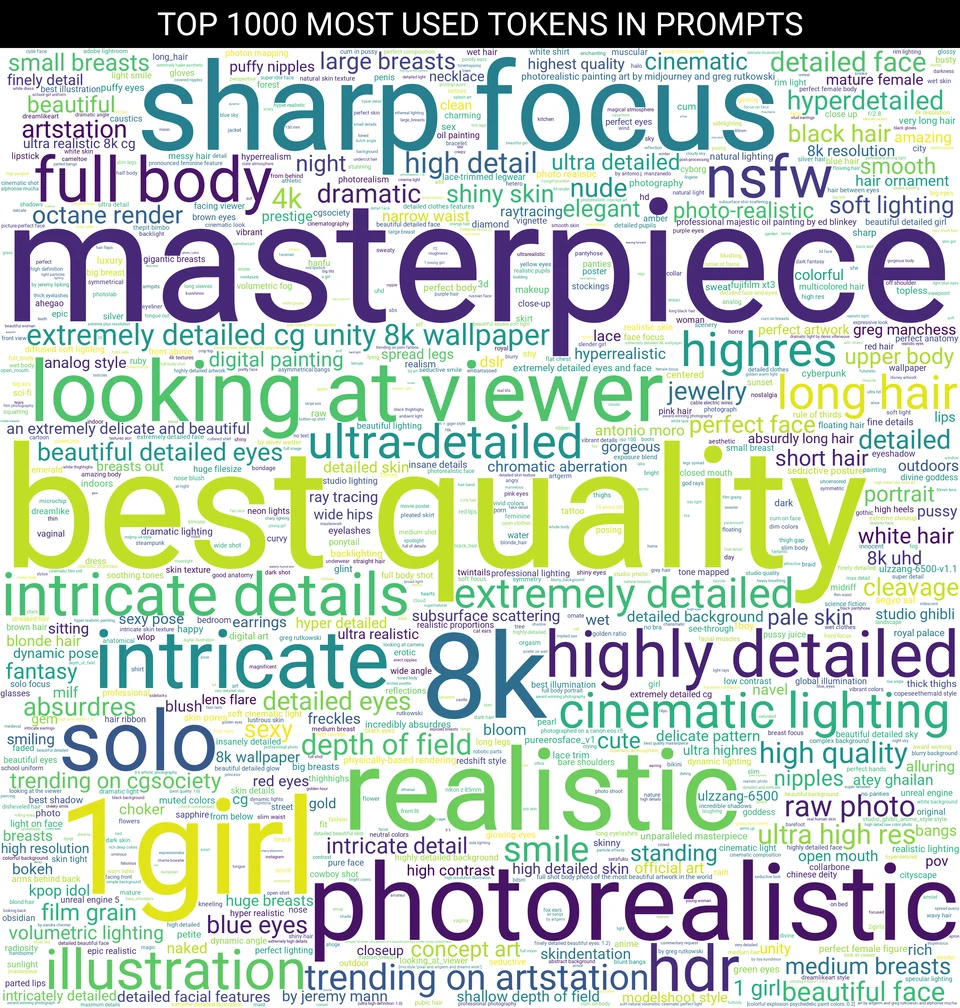The Most Used Words in Image Generating Prompts The Most Used Words in Image Generating Prompts